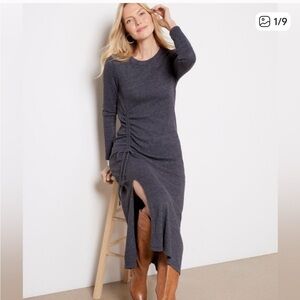 Michael Stars Charcoal Long Sleeve Dress S